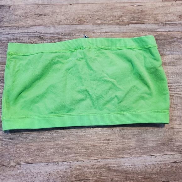 Yahada one size strapless bandeau style lime green bra - Picture 3 of 7
